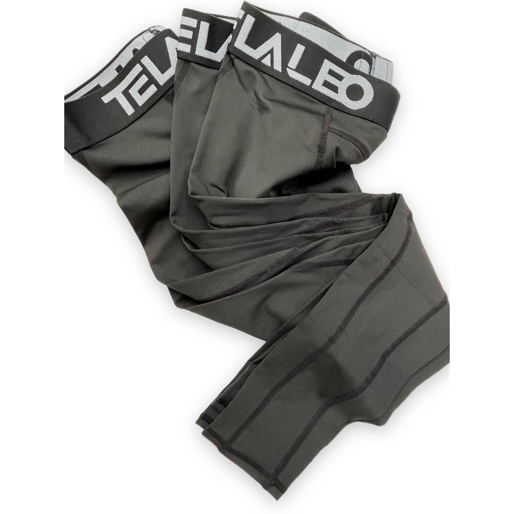 3 x TELALEO Youth Compression Leggings Athletic Base Layer | Boys L, Black NEW - Picture 3 of 10